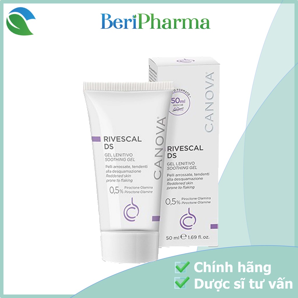 ✅[CHÍNH HÃNG] Canova Gel Làm Dịu Da, Ngăn Ngừa Tiết Bã Nhờn Rivescal DS -  Soothing Gel 50ml