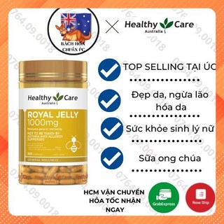 [Hàng ÚC] Healthy Care Royal Jelly - Sữa ong chúa hiệu Healthy Care 1000mg 365 viên