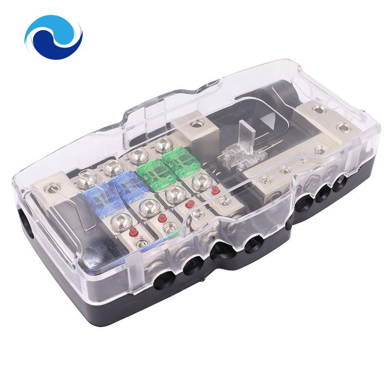 Khối Cầu Chì Phân Phối Âm Thanh 4 Chiều 30A 60A ANL Blade 0 / 4GA Cho Xe Hơi