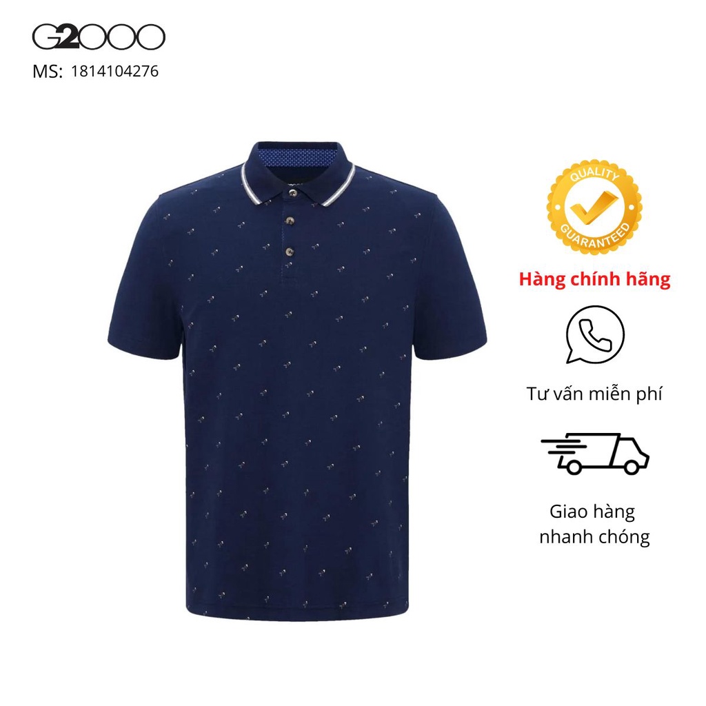Áo Polo Nam G2000 (1814104276) Tay Ngắn Màu Xanh