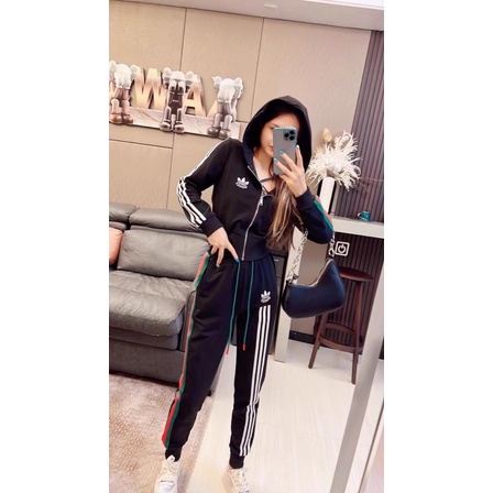 BỘ THỂ THAO D.A.S KHOÁ MŨ 2 MÀU RÊU ĐEN