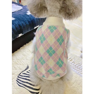 Áo len họa tiết quả trám màu tươi dành cho thú cưng