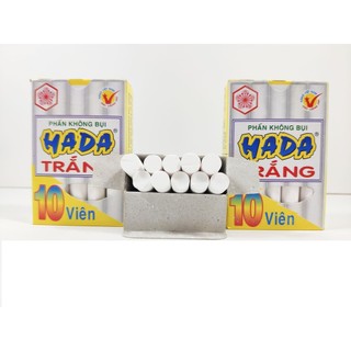 Phấn viết bảng trắng - Phấn không bụi HADA, phấn trắng, phấn màu