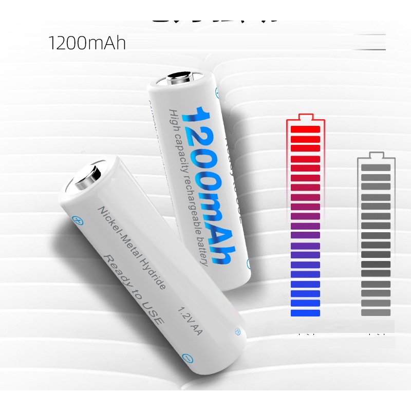 Combo 4 Viên Pin AA, Pin Sạc 1.2V AA 1200mAh Siêu Bền Dùng Cho Đèn Pin, Đồ Chơi, Mic Karaoke, Đồng Hồ, Đồ Gia Dụng