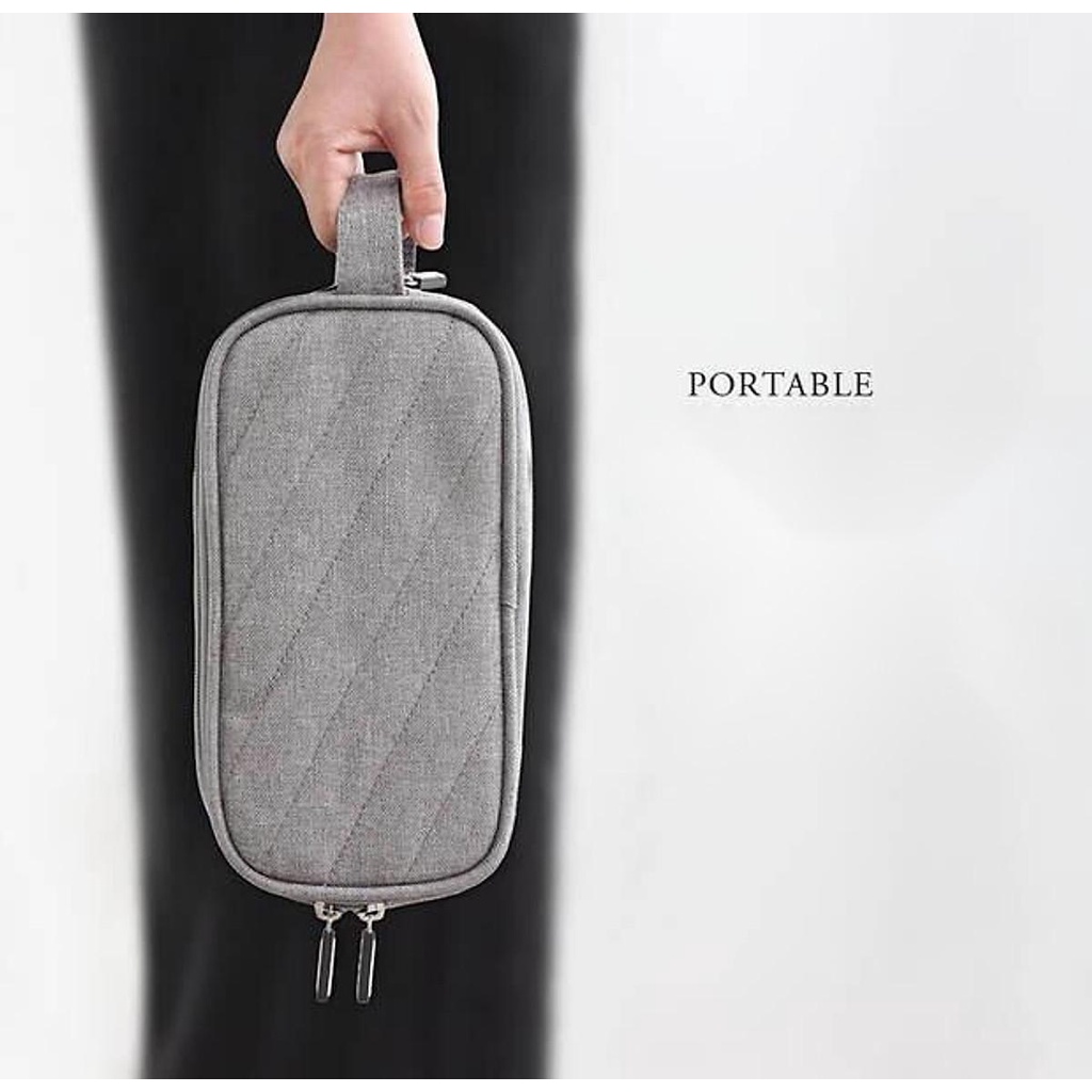 Túi đựng cáp sạc phụ kiện công nghệ 2 ngăn dáng dọc Baona - Hàng nhập khẩu