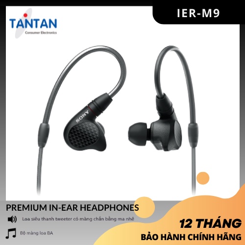 Tai nghe kiểm âm in-ear Sony IER-M9-Loa siêu thanh tweeter-Bộ màng loa BA mang thiết kế nguyên bản của Sony