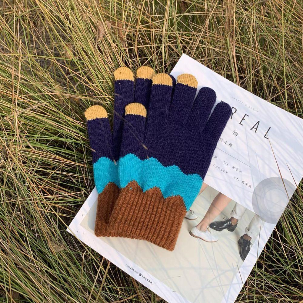 1 Đôi Găng Tay Lái Xe Trượt Tuyết Co Giãn Hình Sóng Nhiều Màu Sắc