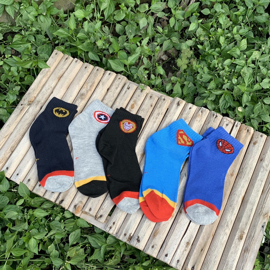 Tất cho bé 𝑭𝒓𝒆𝒆𝒔𝒉𝒊𝒑 Lố 10 đôi Tất siêu nhân cho bé trai từ 1-12 tuổi chất đẹp loại 1