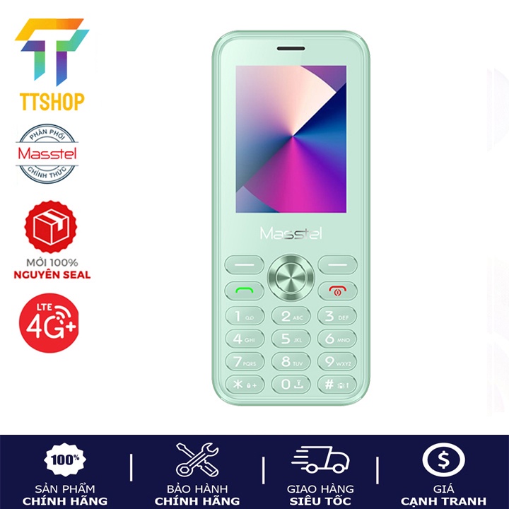 Điện Thoại Masstel Lux 10 4G -  2 SIM Sóng Khoẻ , Xem Lịch Âm, Dự Báo Thời Tiết, Loa To , FM Không Dây - Hàng chính hãng