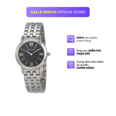 Đồng hồ Romanson Watch RM3240LWBK mữ mặt nhỏ kính Sapphire chống xước máy Thụy Sĩ chống nước dây thép cao cấp chính hãng