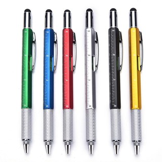 7 In 1 Multifunction Hand Screwdriver Measure Pen/Ruler Technician Touch Screen Stylus Spirit Level Ballpoint Pen