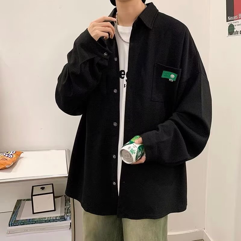 Áo Sơ Mi Nam Tay Dài Dáng Rộng Thời Trang Hàn Quốc Đơn Giản Trẻ Trung Cho áo sơ mi nữ form rộng áo sơ mi tay dài áo cặp nam nữ đồ đôi