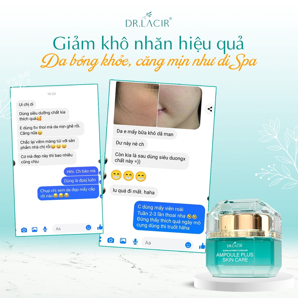 Viên Siêu Dưỡng Chất Drlacir,Hộp 40 viên,Cải thiện làn da, cung cấp dưỡng chất,SUPER NUTRIENT CAPSULES