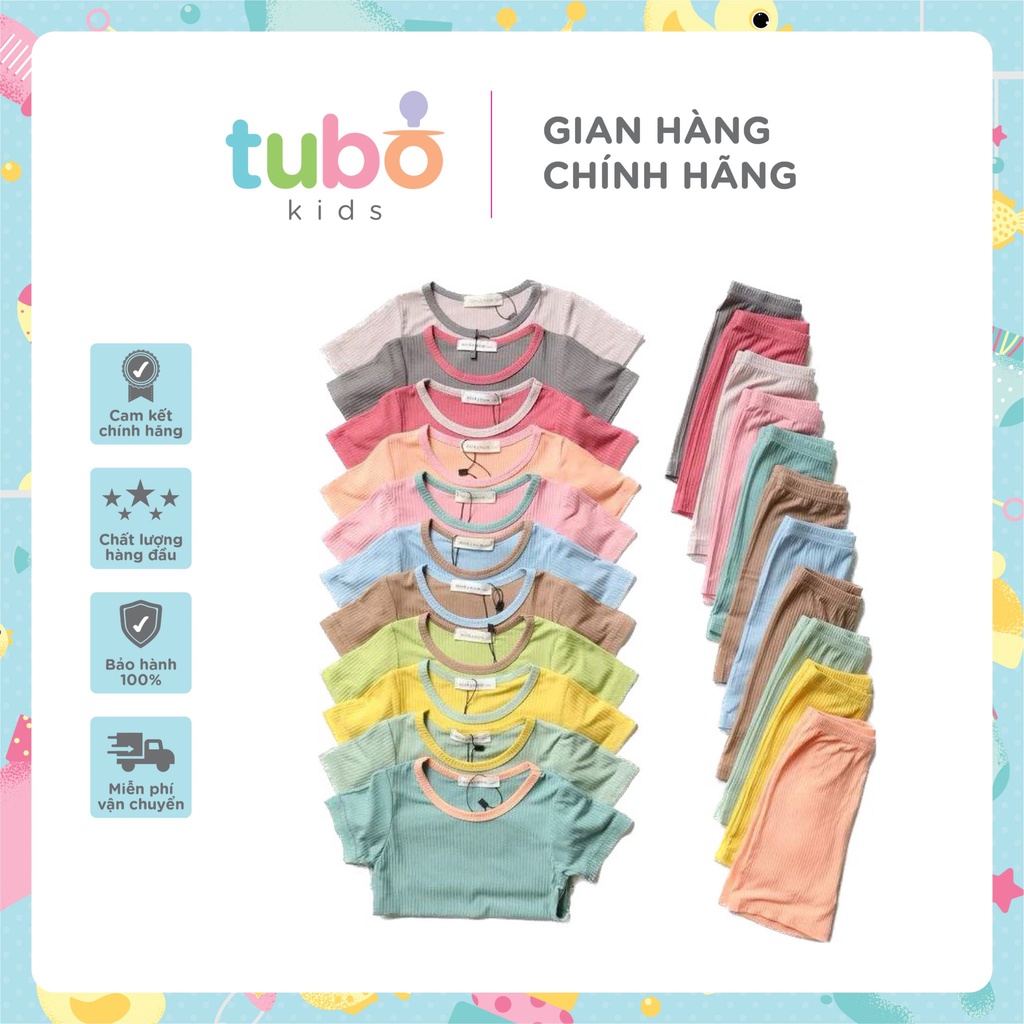 Bộ Đồ Cộc Tay Thun Tăm MinkyMom Quảng Châu 2022 Hàng Chính Hãng