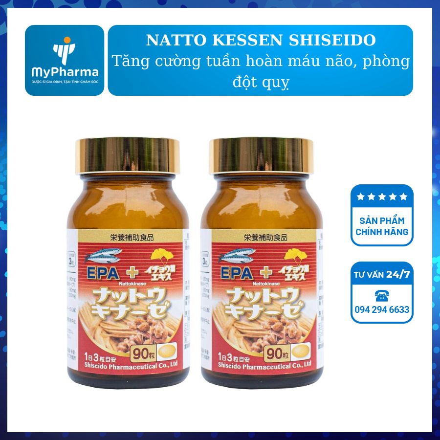 NATTO KESSEN SHISEIDO: Tăng cường tuần hoàn máu não, phòng ngừa đột quỵ
