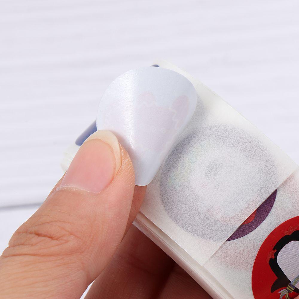 PINEVN Cuộn 500 Nhãn Dán Trang Trí Túi Bánh Quy Chủ Đề Giáng Sinh