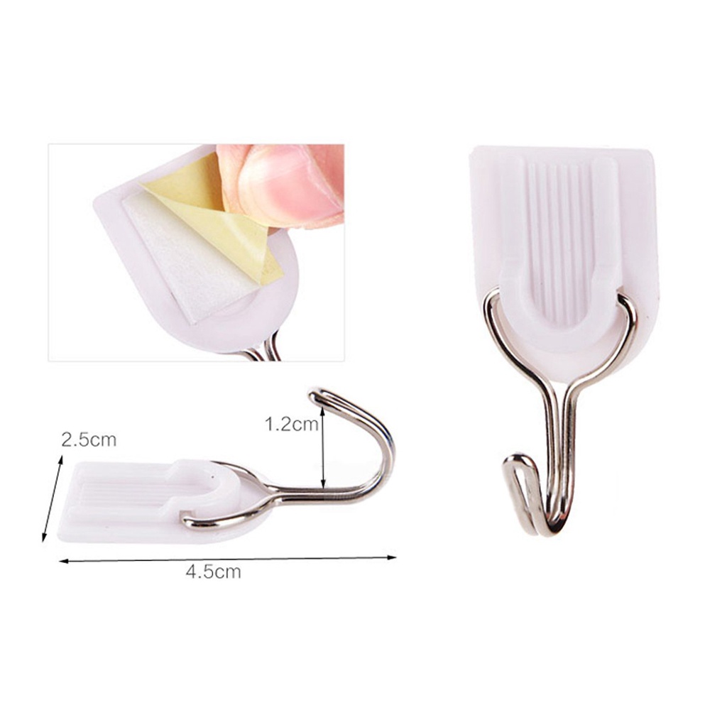 Vỉ 6 Móc Dán Tường Cho Vật Dụng Nhẹ