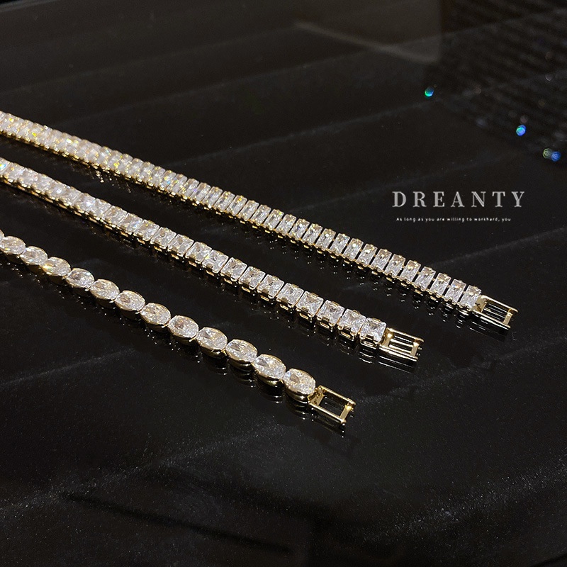 Vòng Tay Đính Đá Zircon Đơn Giản Độc Đáo Phong Cách Âu Mỹ