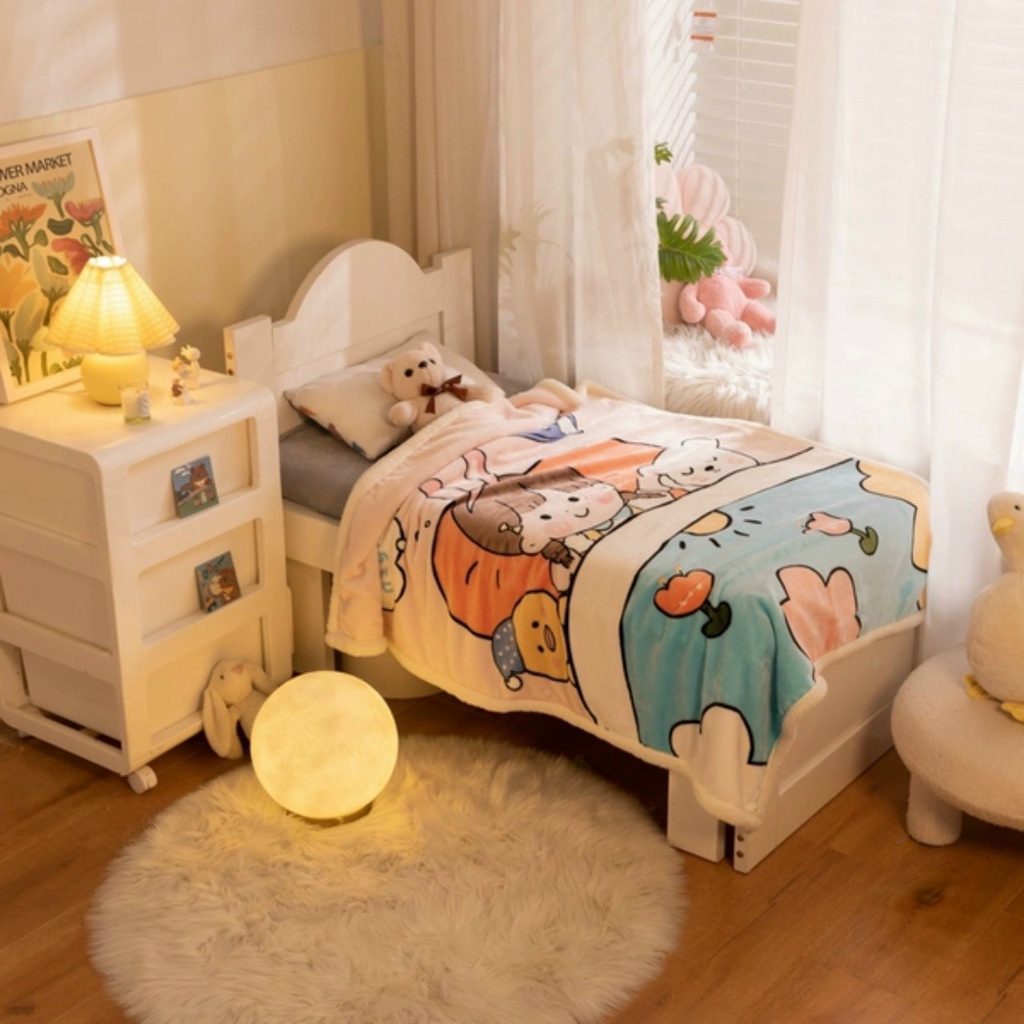 Chăn lông cừu cho bé 1mx1m4