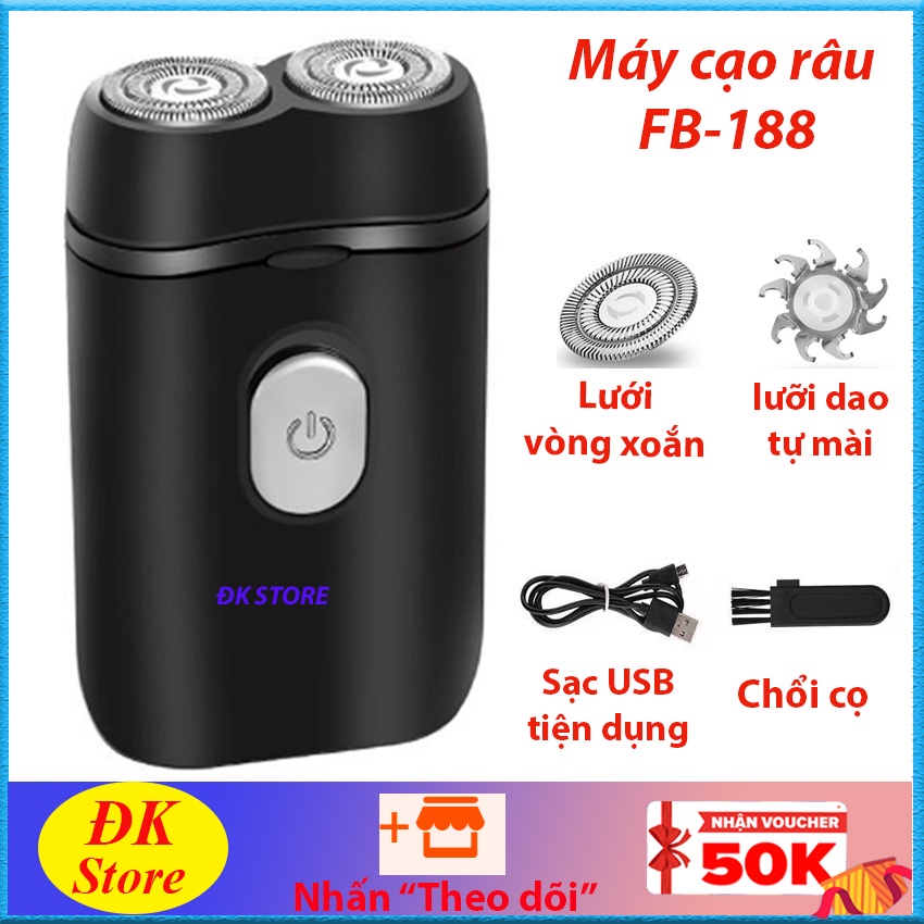 Xả kho giá sỉ - Máy cạo râu lưỡi kép tự mài cạo sát êm - Tông đơ cạo râu sạc điện cao cấp siêu bền hàng nội địa Trung