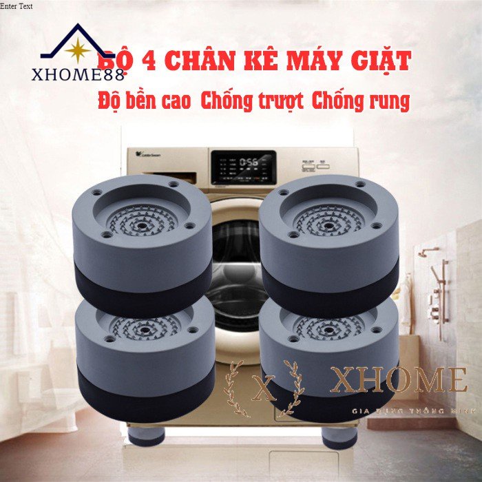Chân máy giặt 4 miếng cao cao su cao cấp chống ồn chống rung (LOẠI 1)