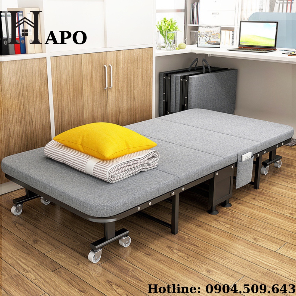 Giường Gấp Thông Minh Văn Phòng Gấp Gọn, Giường Xếp Gấp Gọn Văn Phòng Ngủ Trưa Tiện Lợi Khung Thép Chắc Chắn