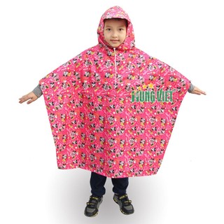 Áo mưa trẻ em cánh dơi áo mưa cho bé vải dù hàng cao cấp