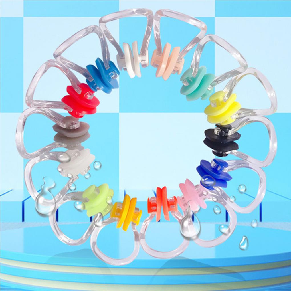 Set 14 Kẹp Mũi Bằng Silicone Chống Thấm Nước Màu Sắc Ngẫu Nhiên Hỗ Trợ Luyện Tập Lướt Sóng Cho Người