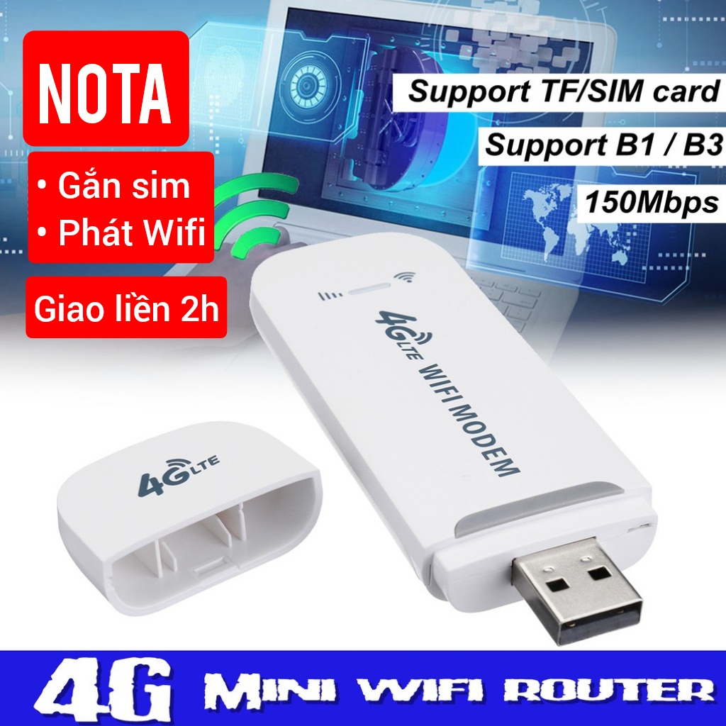 [Hỏa Tốc] USB phát WiFi 4G DCOM phát WIFI 3G 4G TỐC ĐỘ 150Mbps GIÁ RẺ - Usb 4G LTE dongle phát wifi từ Sim đổi I.P