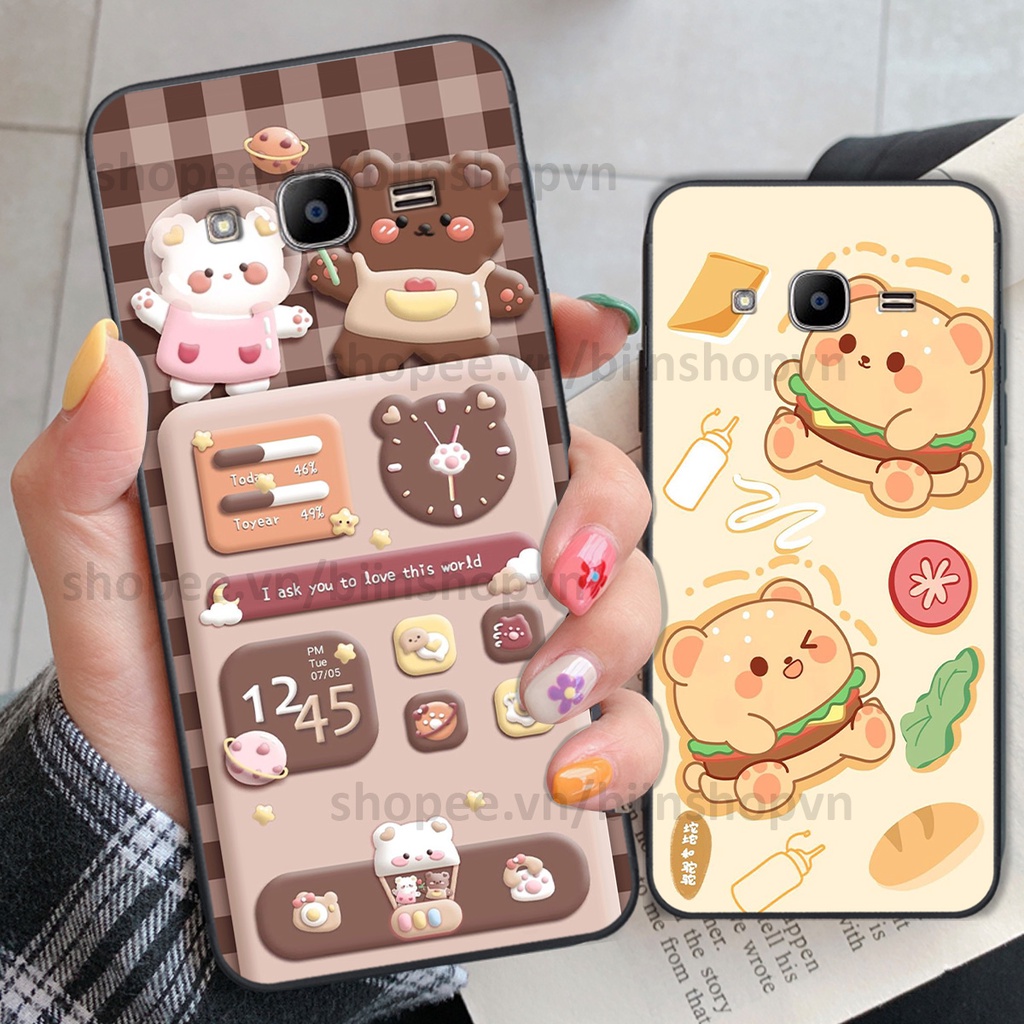 Ốp Samsung J2 Prime in hình gấu chocolate kẹo ngọt siêu đẹp siêu xinh