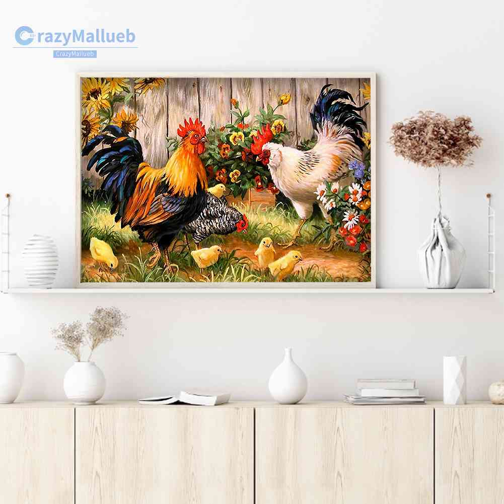 Bộ Tranh Thêu Chữ Thập Tự Làm Hình Gà Con 11CT