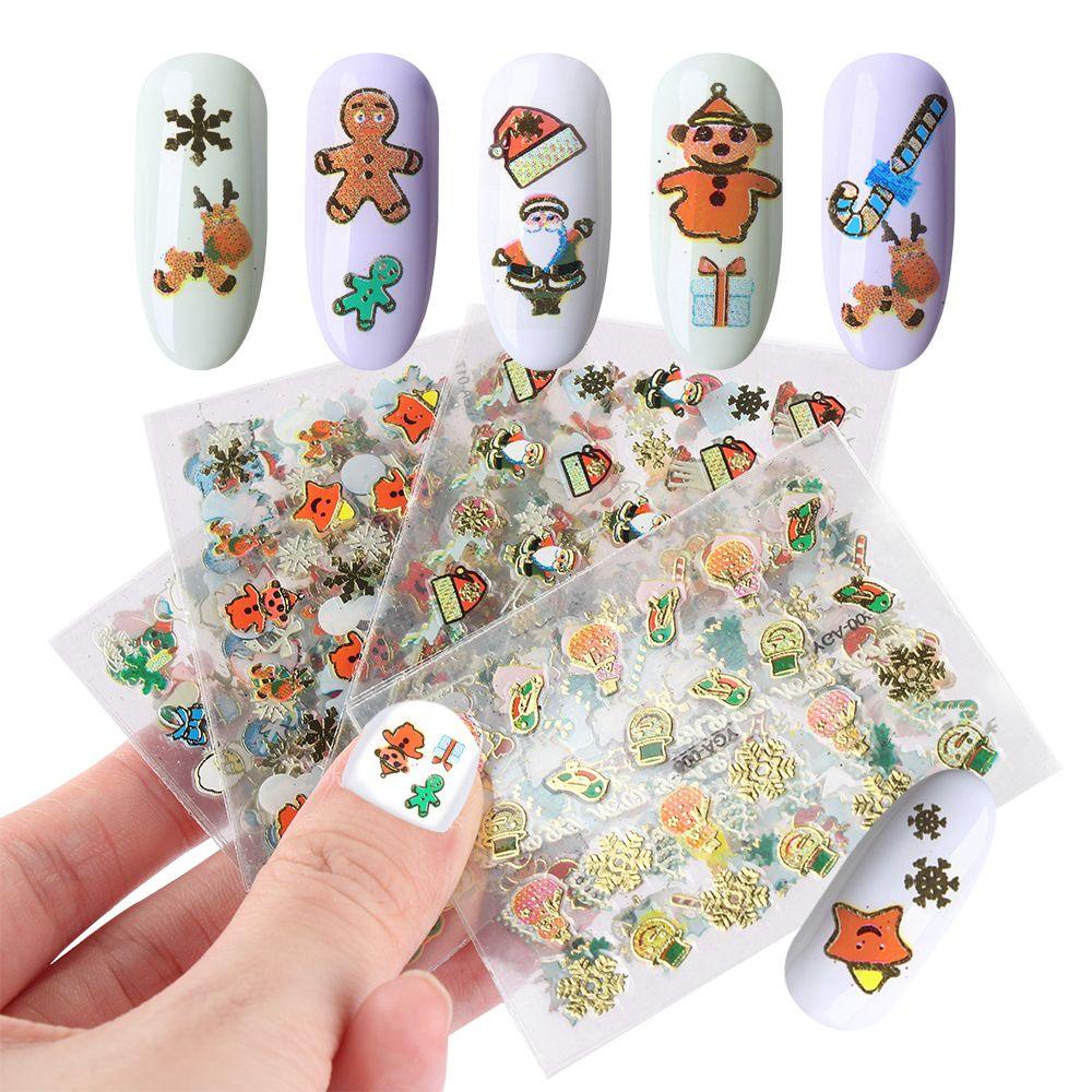 Set 24 Miếng Dán Móng Tay 3D DIY Độc Đáo