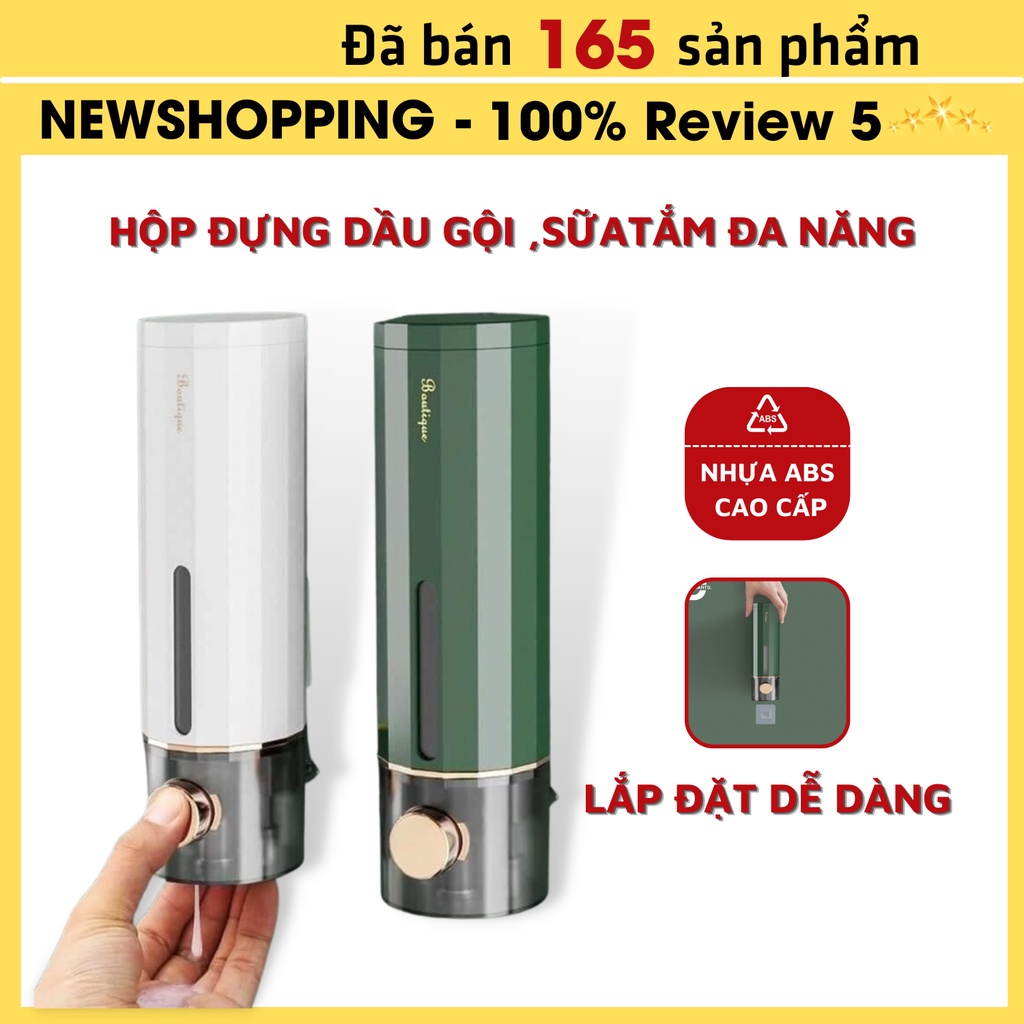 Hộp Đựng Nước Rửa Tay, Dầu Gội Đầu - Bình Đựng Gel Sữa Tắm Đa Năng Gắn Tường 450ml Cho Phòng Tắm Nhà Vệ Sinh, Khách Sạn