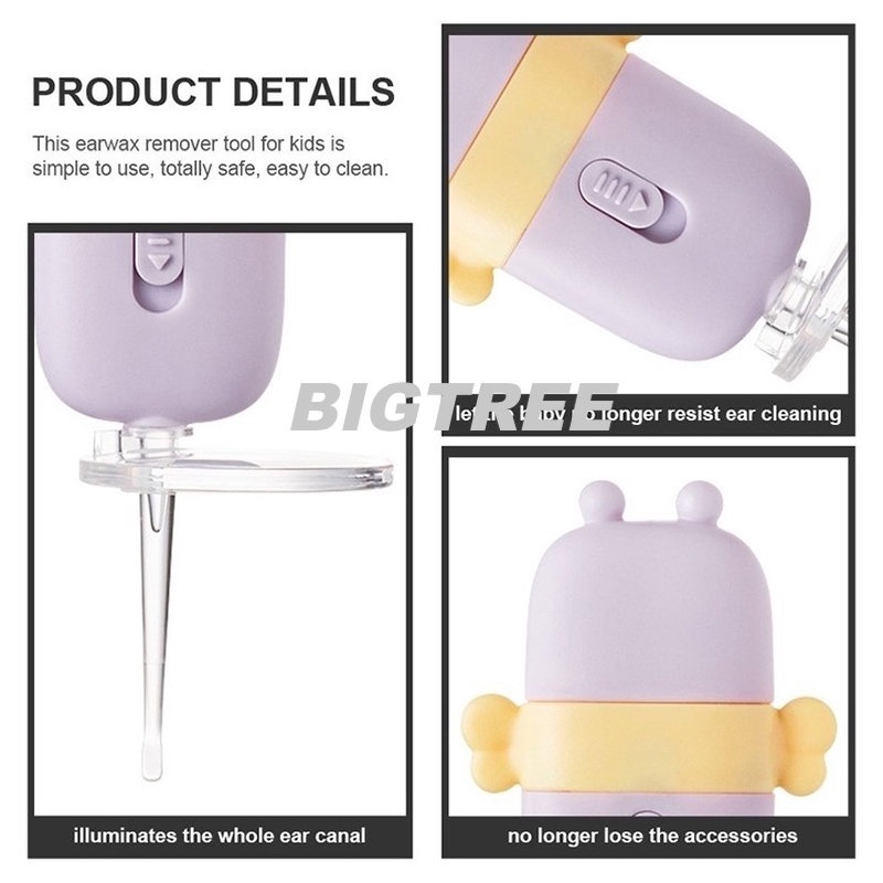Dụng Cụ Lấy Ráy Tai Có Đèn LED / Kính Lúp / Nhíp Dành Cho Em Bé