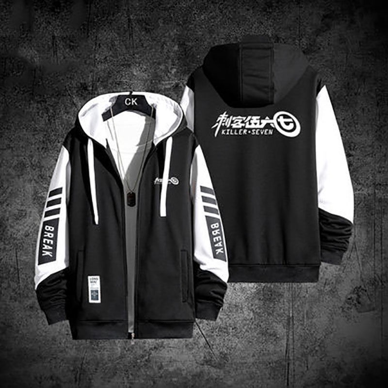 Assassin Scissor Seven with the Shadow Assassin Seven zipper hooded sweater coat long-sleeved cardigan men and women loose clothes