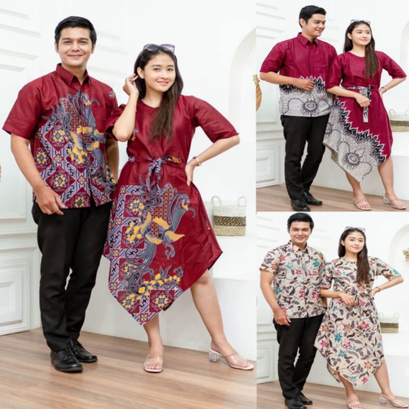 Đầm Cặp Đôi Rộng 110 Họa Tiết Batik Motif M L XL