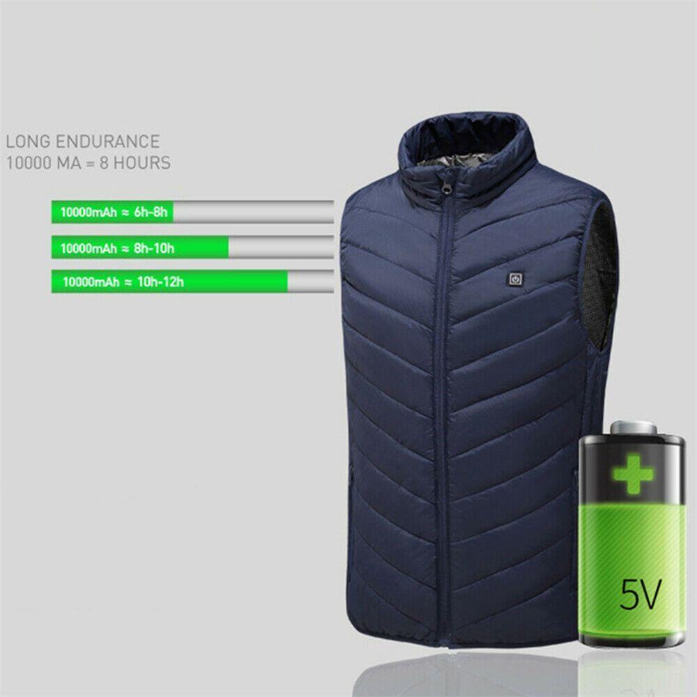 Suenin Áo Ghi Lê Sưởi Ấm Bằng Sợi Carbon Hồng Ngoại Mềm Mại Kết Nối USB