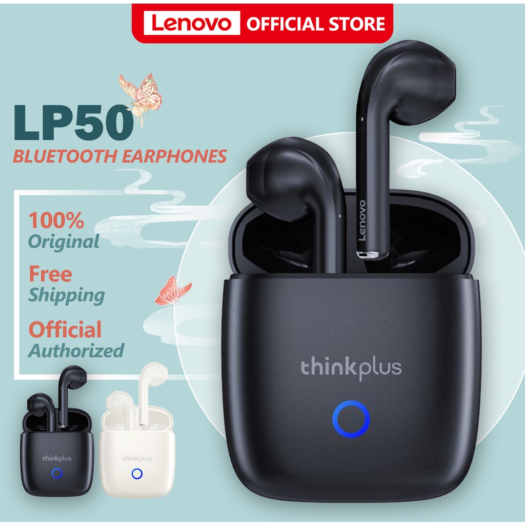 Tai nghe Lenovo LP50 bluetooth 5.0 không dây chống thấm nước tích hợp micro độ trễ thấp dùng khi chơi thể thao