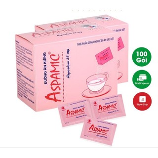 ĐƯỜNG ĂN KIÊNG ASPAMIC HỘP 100 GÓI 1G