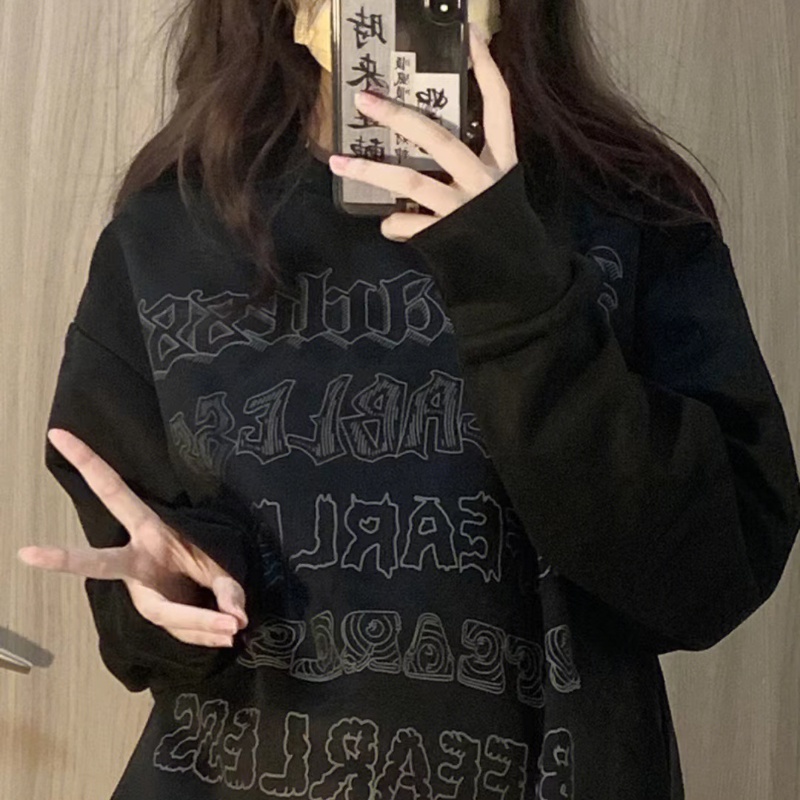 NRVP Mới Áo Thun Tay Dài Dáng Rộng In Chữ Phong Cách Hàn Quốc 2023