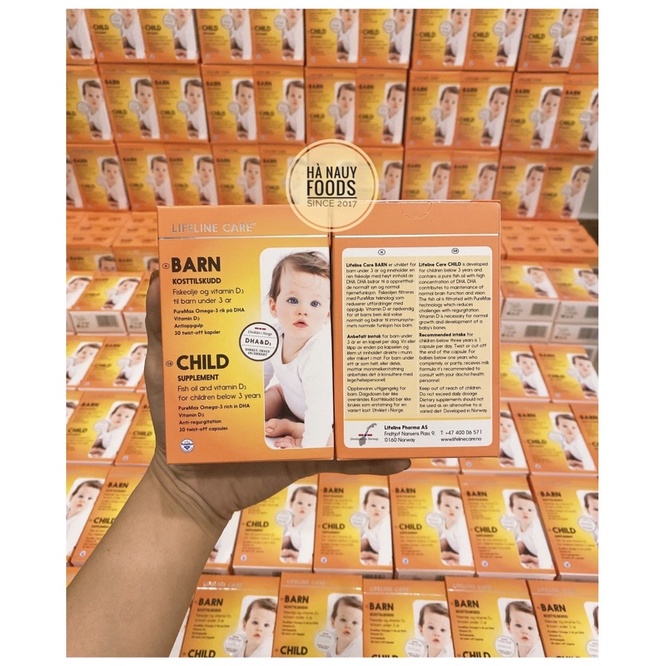 Dầu Cá Kim Cương DHA Vitamin D LIFELINE CARE Nội Địa NAUY