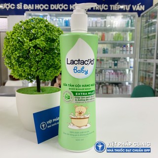 [CHÍNH HÃNG] Sữa tắm gội ngừa rôm sảy cho bé Lactacyd Milky