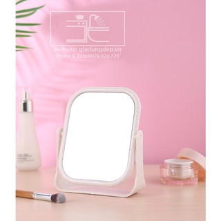 Gương 2 MẶT - Gương trang điểm - Gương để bàn - Gương bàn phấn - Gương mini - Gương lược - Gương soi - Gương gấp gọn