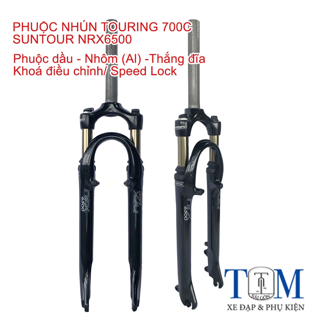 Phuộc nhún xe đạp Touring 700C SR SUNTOUR NRX6500 Speed Lock