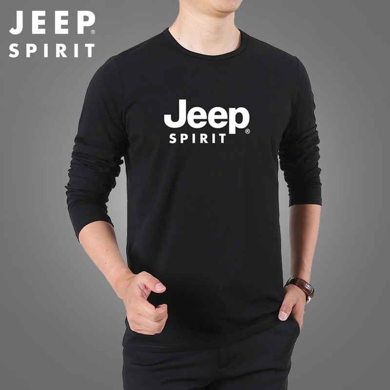 Áo Thun Nam Dài Tay Cổ Tròn In Chữ Jeep SPIRIT