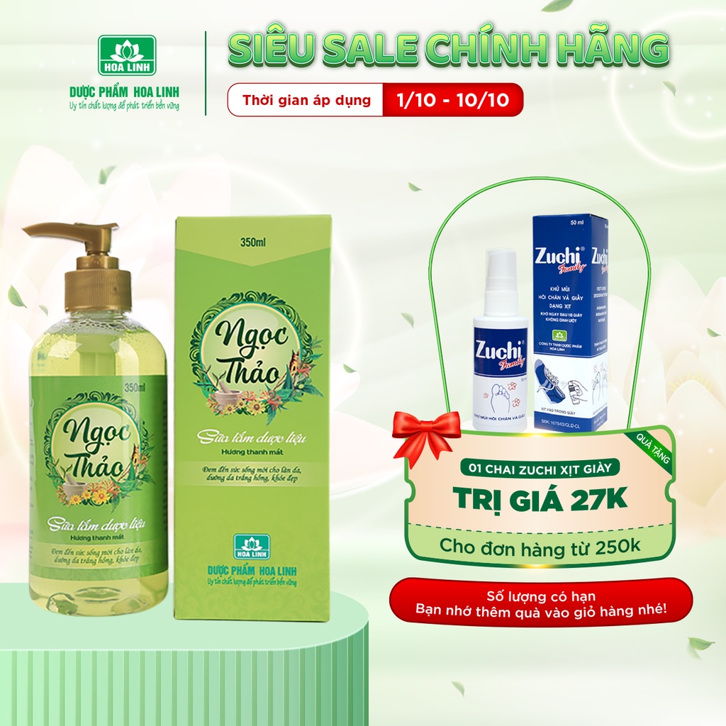 Sữa Tắm Dược Liệu Ngọc Thảo - Hương Thanh Mát dung tích 350ml