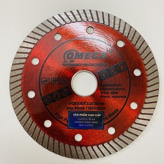 Lưỡi cắt gạch Omega cắt gạch men, đá ốp lát phi 125mm