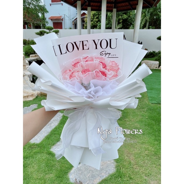 Bó Hoa Sáp Loang Màu Xinh Xắn ( Mẫu độc nhà Nga Flowers)