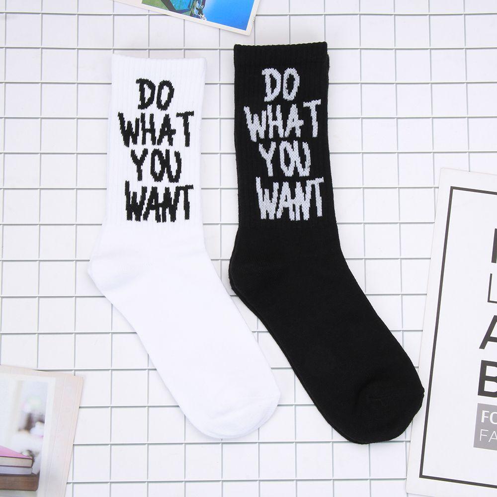 Tất Cotton Cổ Ngắn In Chữ Vui Nhộn Thời Trang Hip hop Đường Phố