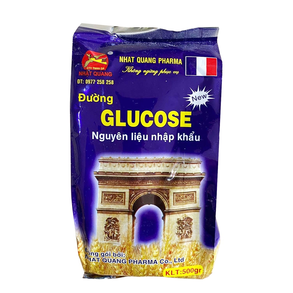 Đường Glucose - Giúp bồi bổ cơ thể, giải độc, giải nhiệt, lợi tiểu. Hỗ trợ mệt mỏi, mất nước 500g